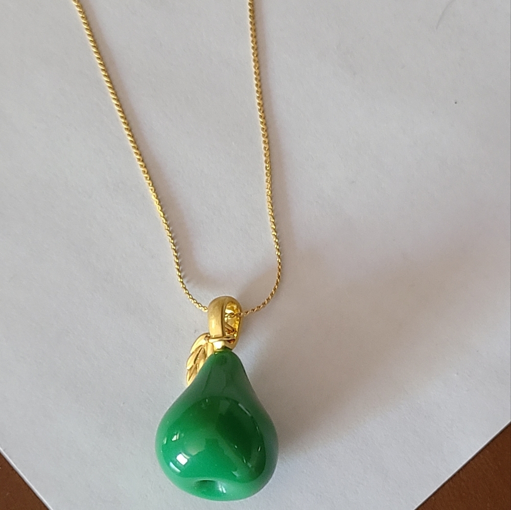 Pilgrim green apple necklace, NWT. 26"